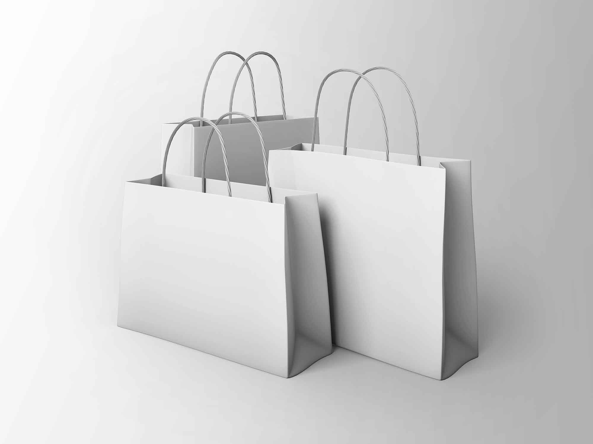 White Paper Bag Packaging Mockup - Mockups For Free