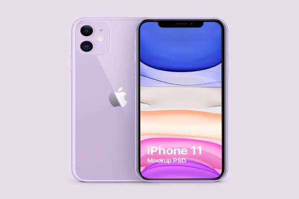 Purple iPhone 11 Mockup