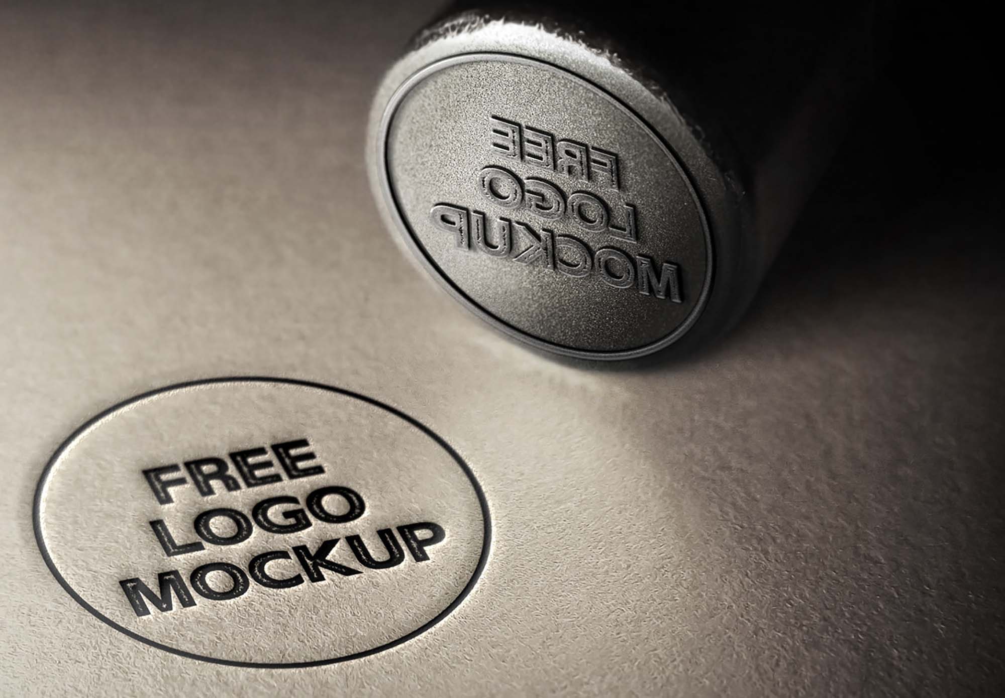 Metal Logo Stamp Mockup (Free) by Sancita Haque's