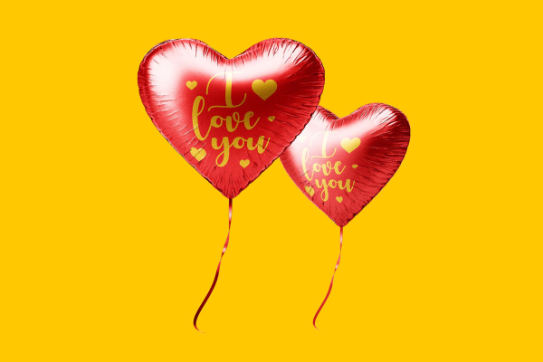 Love Balloons Mockup