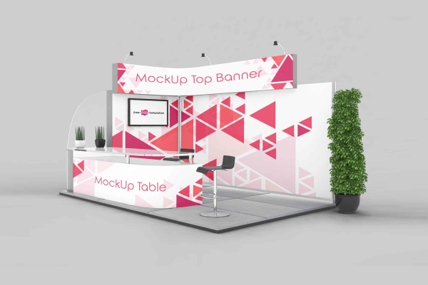 3 Exhibition Stand Mockups