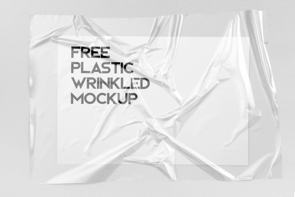 Plastic Wrinkled Reflections Mockup