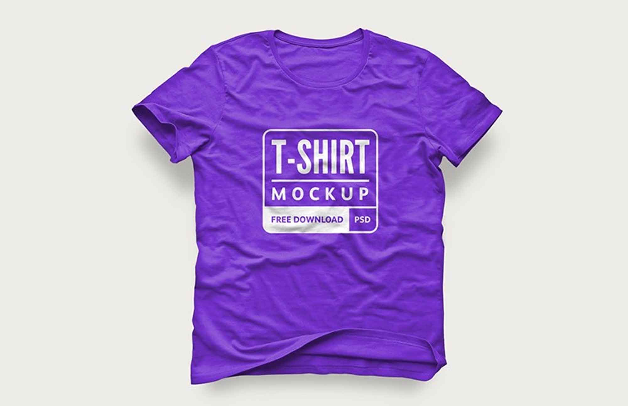 Wrinkled T-Shirt Design Mockup