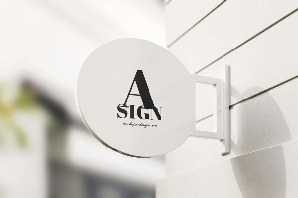 Rounded Sign Mockup