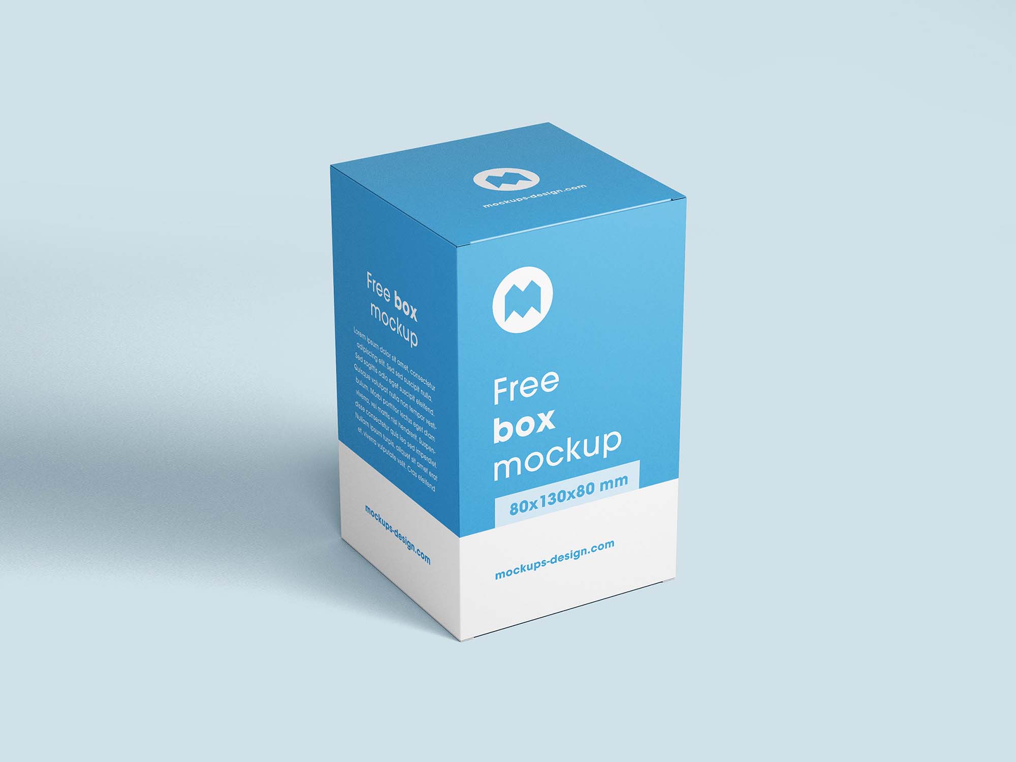 Vertical Box PSD Mockup (Free) by Mockups Design