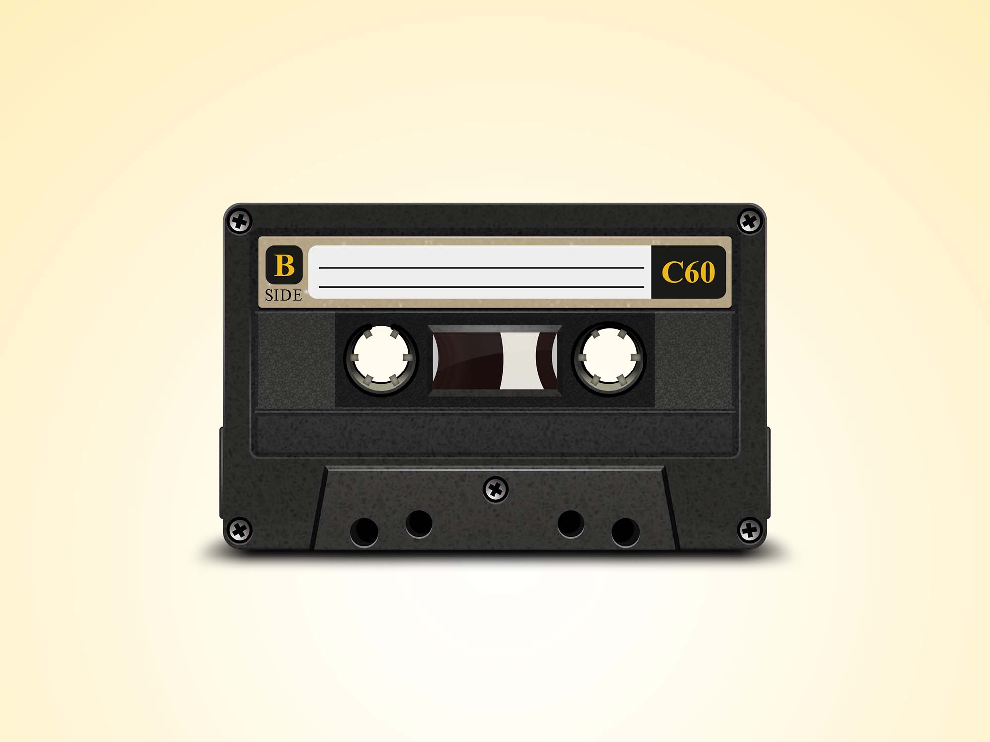 Old Cassette Tape Mockup