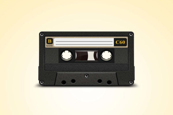 Old Cassette Tape Mockup