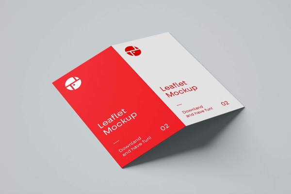 2-Fold Stylish Brochure Mockup