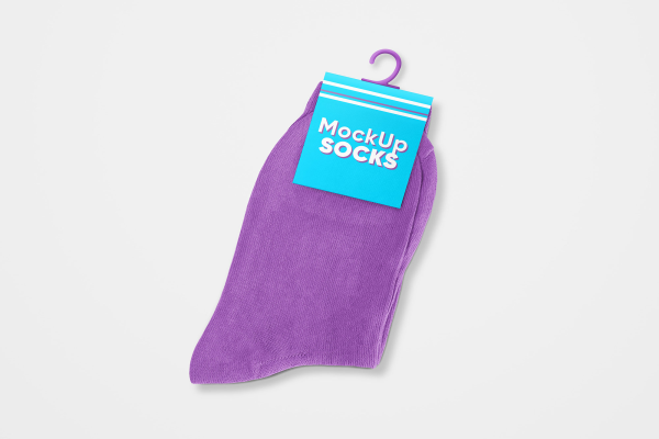 Violet Socks Mockup