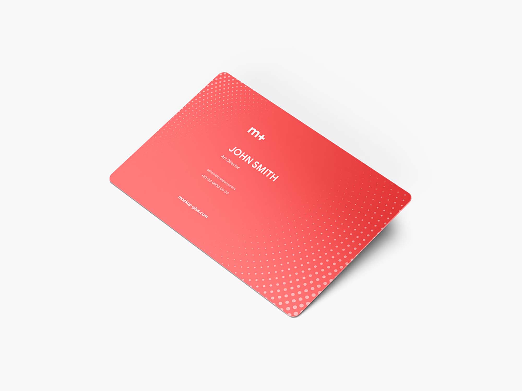 Round Corners Business Card Mockup