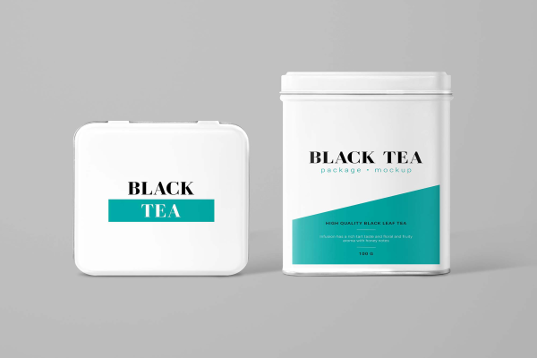 Tea Can Package Mockup