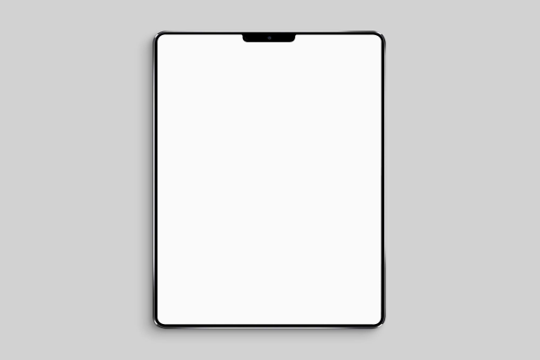New iPad Mockup Top View