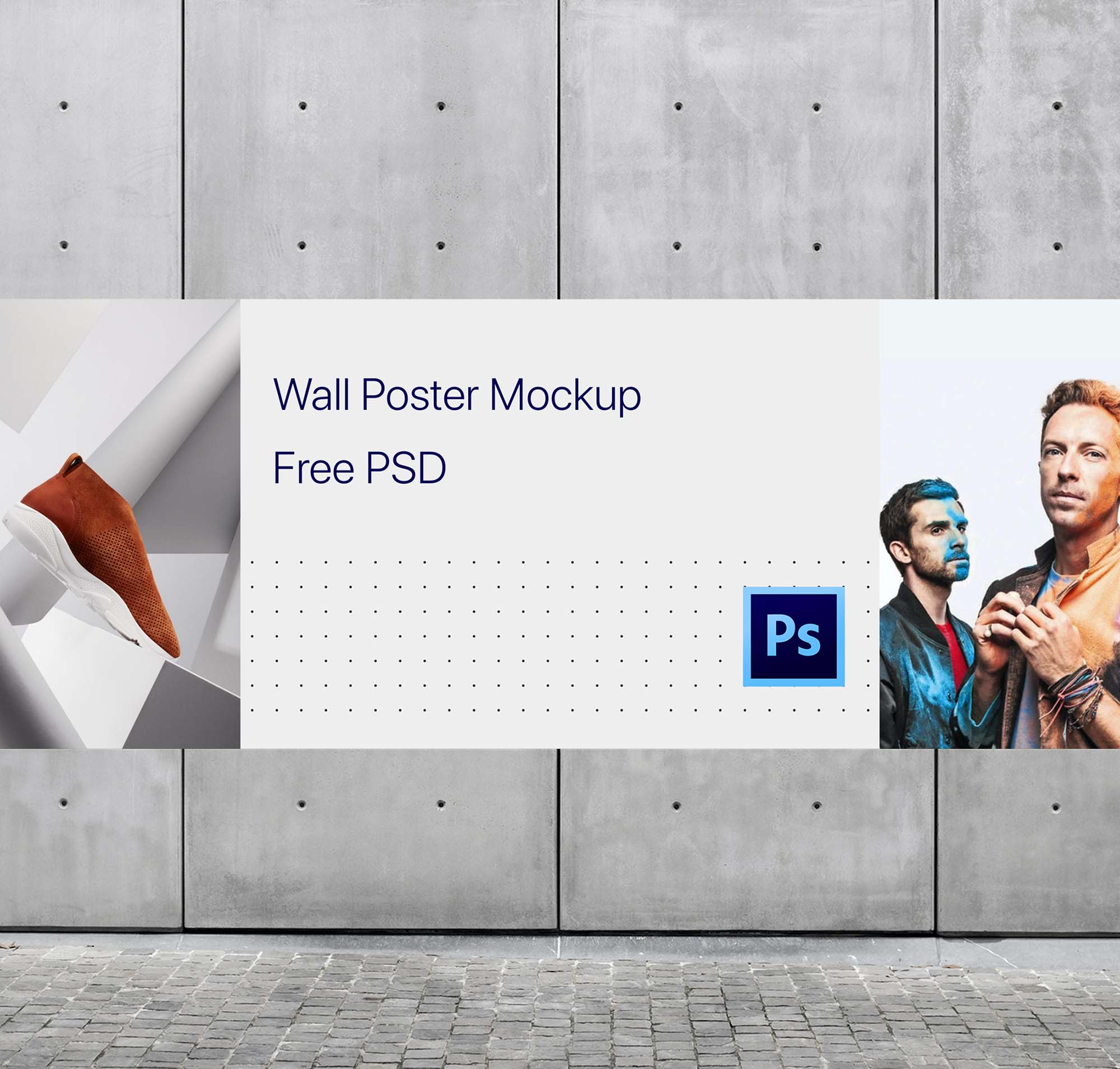Wide Wall Poster Mockup