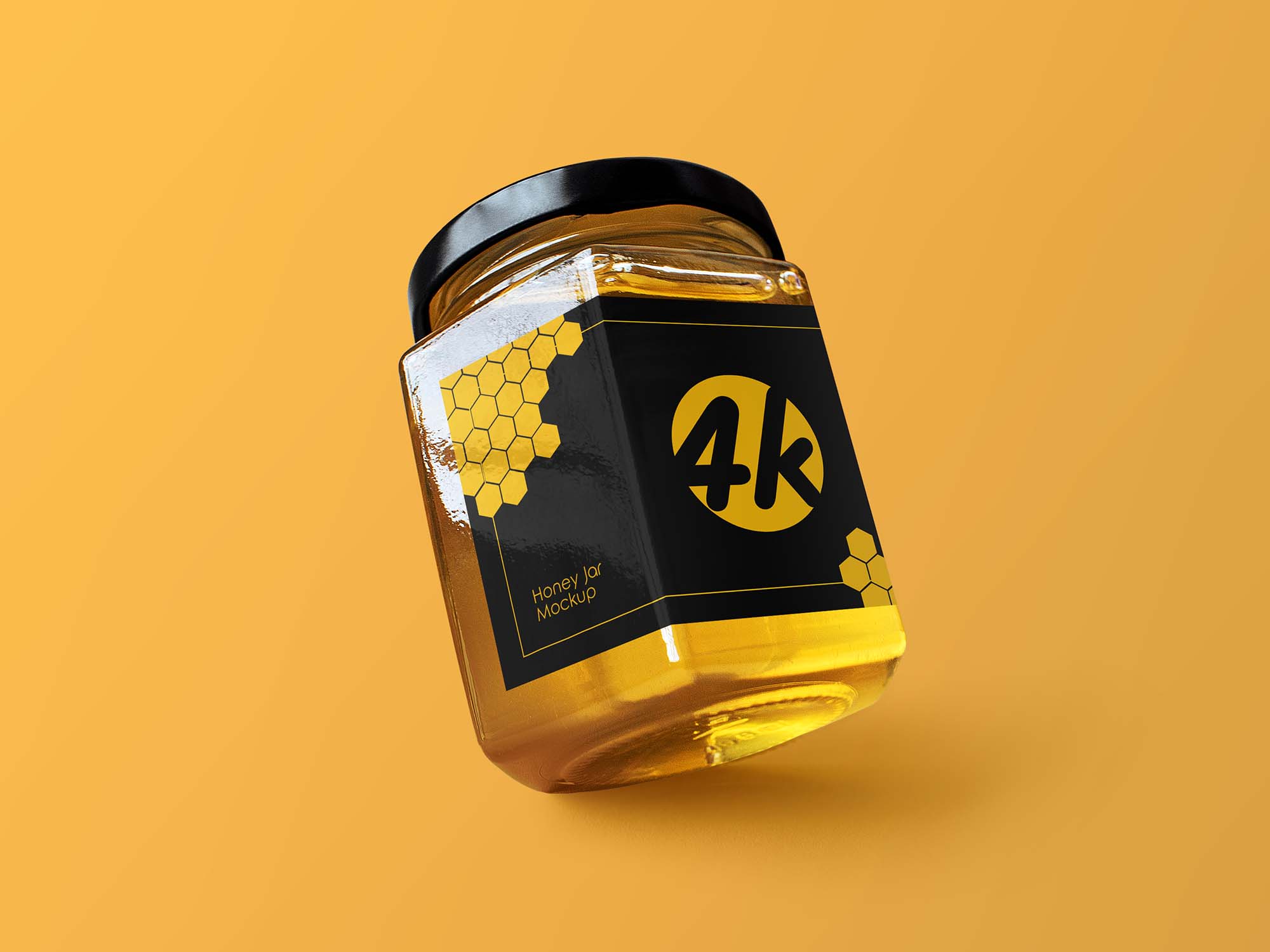 Hexagon Honey Jar Mockup