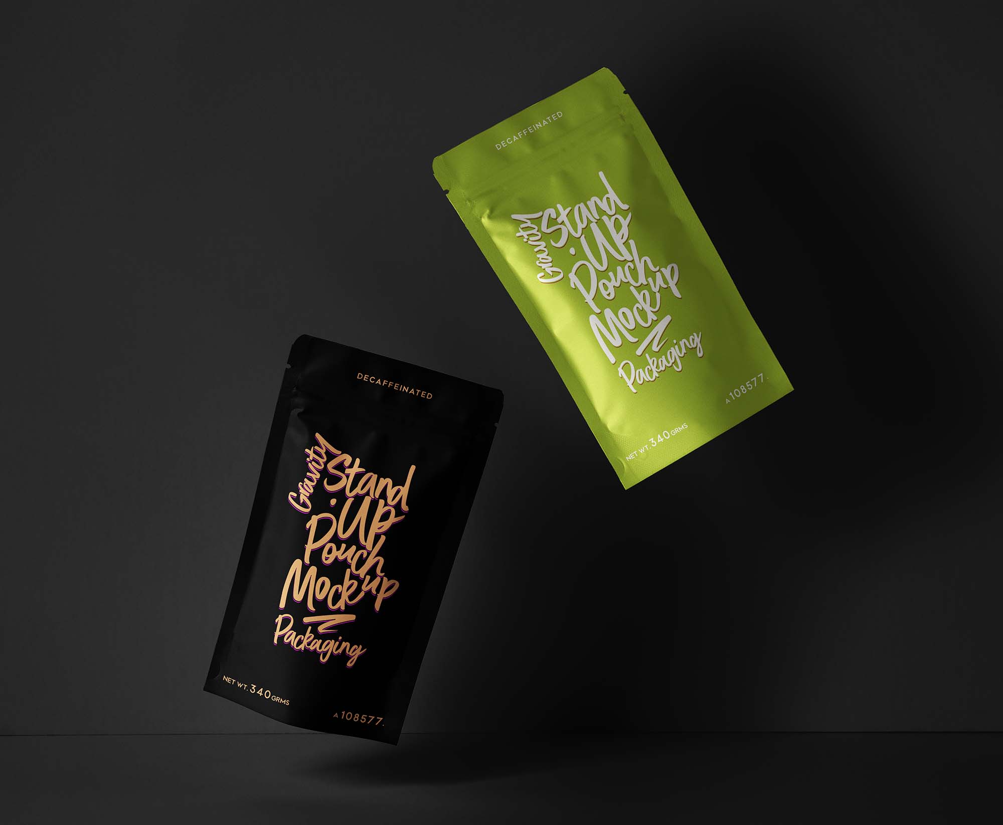 Stand-Up Pouch Packaging PSD Mockup (Free) by Pixeden