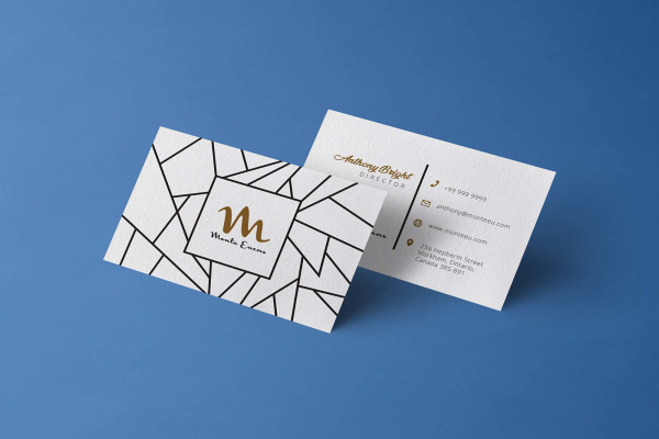 Front & Back Business Card Design Mockup