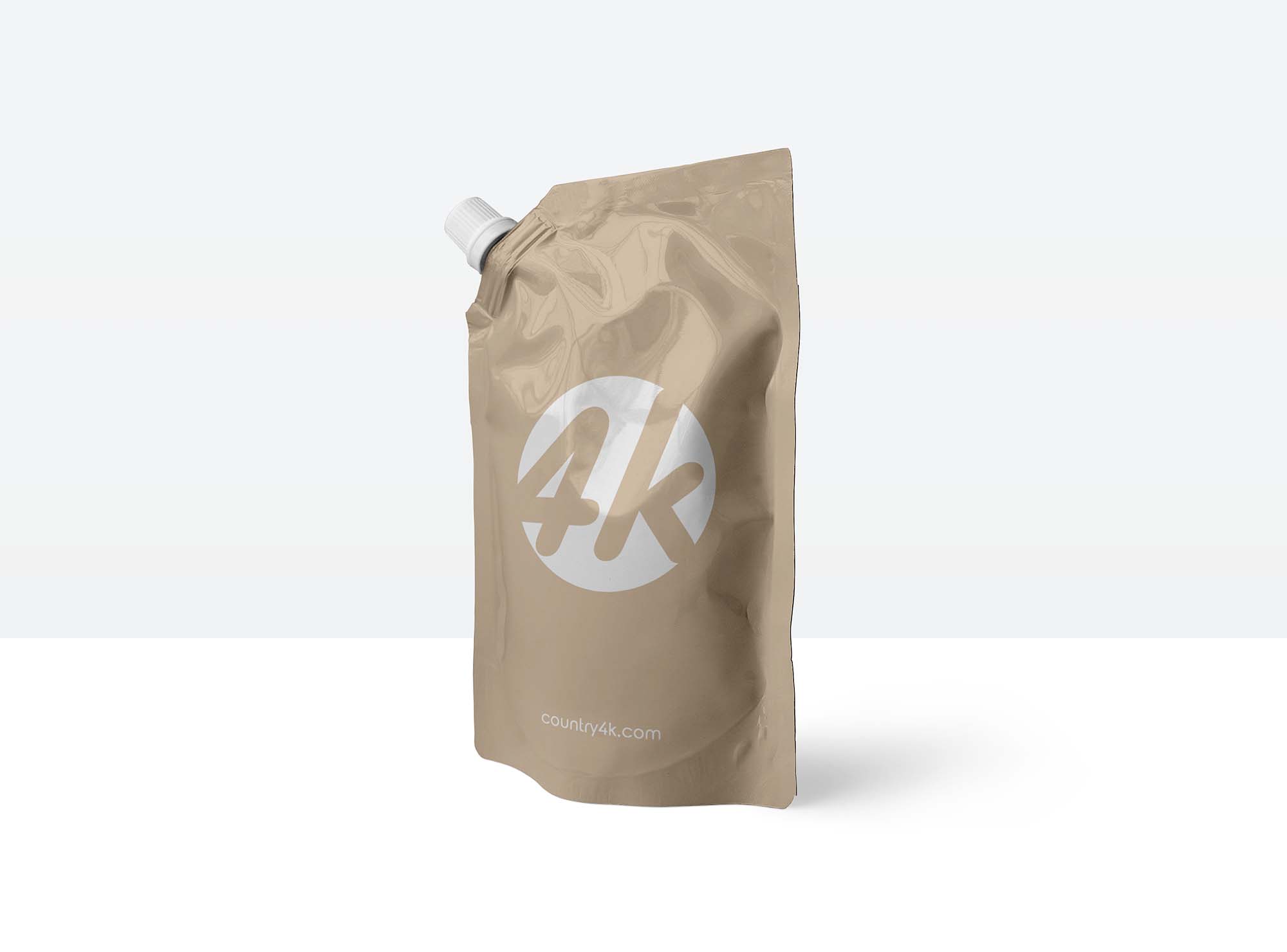 Download Doypack Foil Bag PSD Mockup (Free) by Country 4K