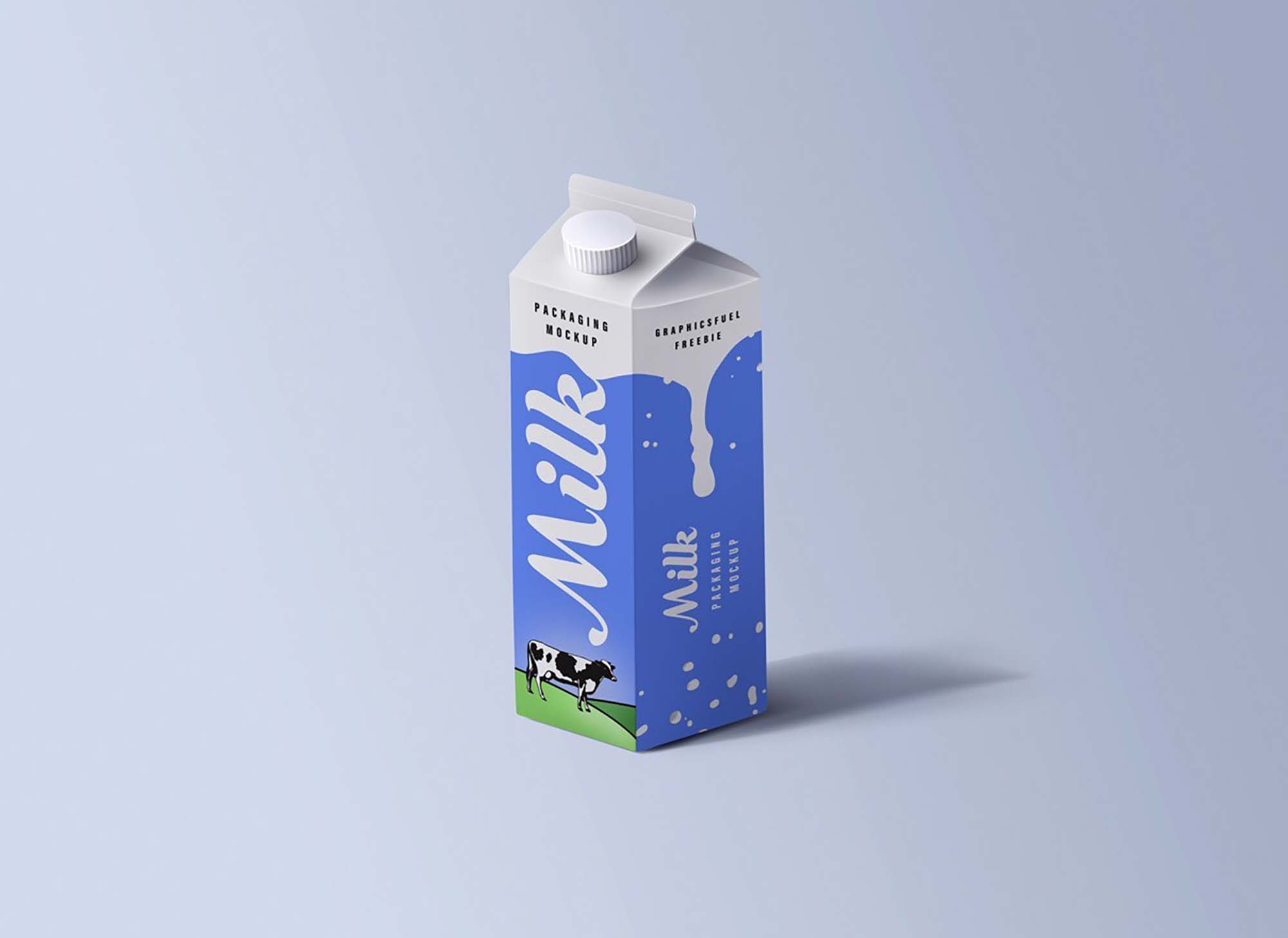Cartoon Milk Packaging Mockup