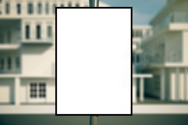New Front Outdoor Advertising Poster Mockup