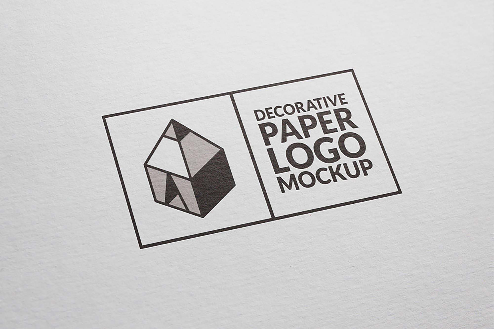 New Decorative Paper Logo Mockup