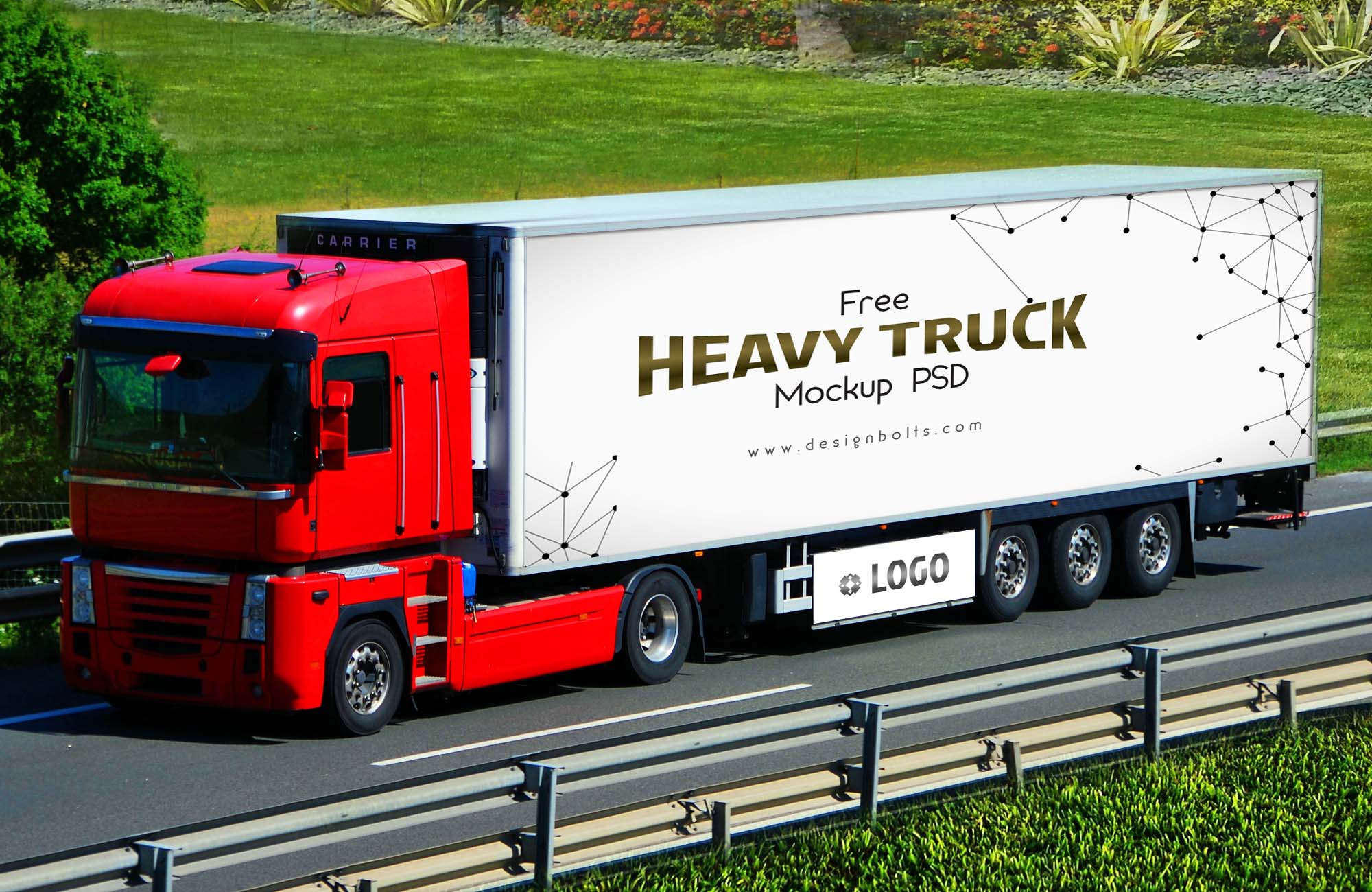 Heavy Duty Truck Mockup
