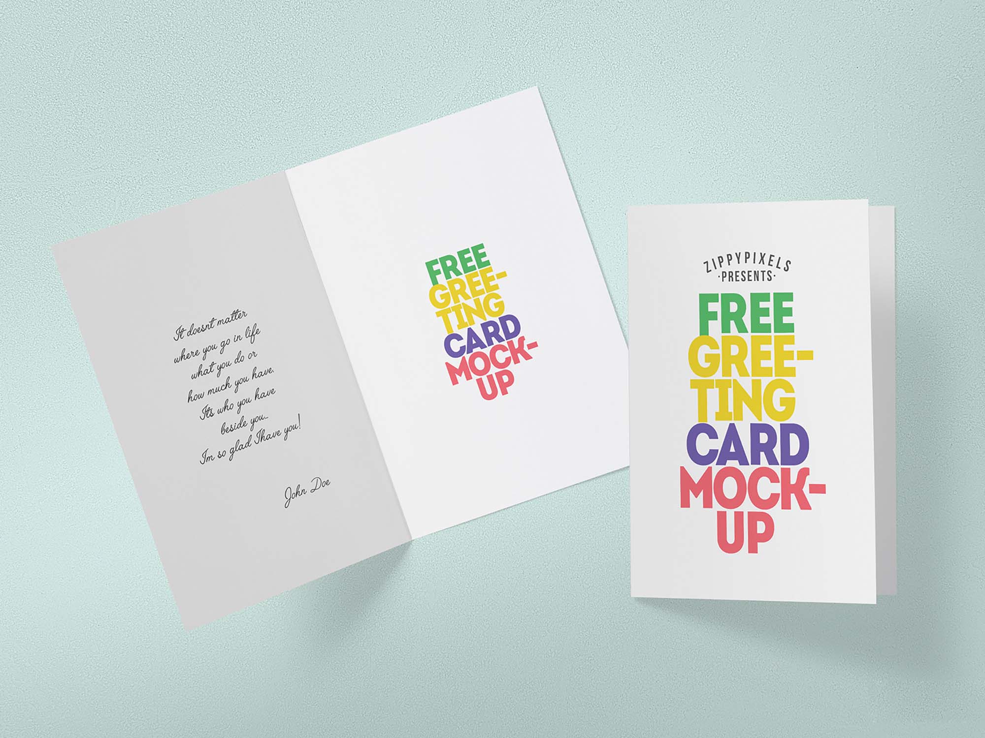 New Modifiable Greeting Card Mockup