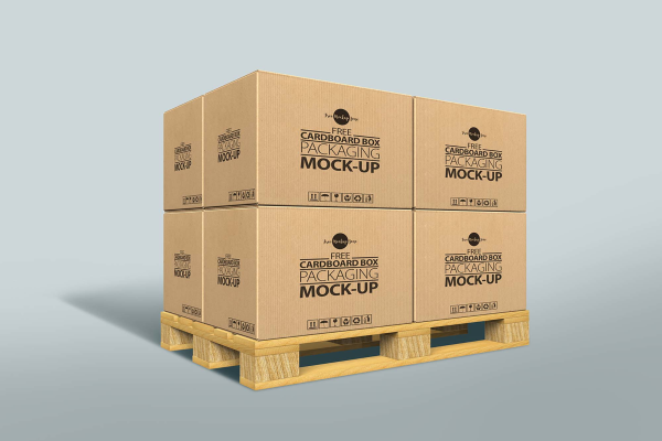 New Cardboard Box Packaging Mockup