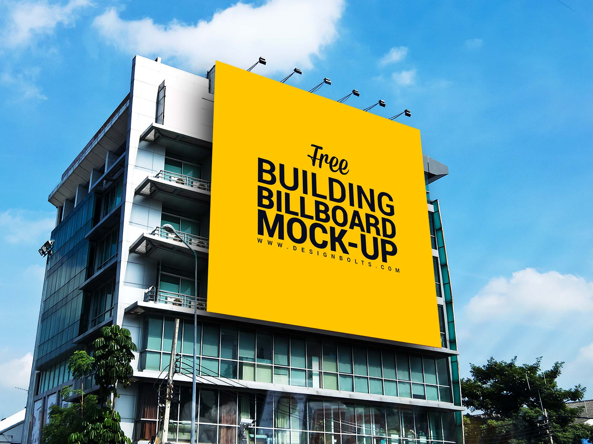 Outside Building Billboard Mockup