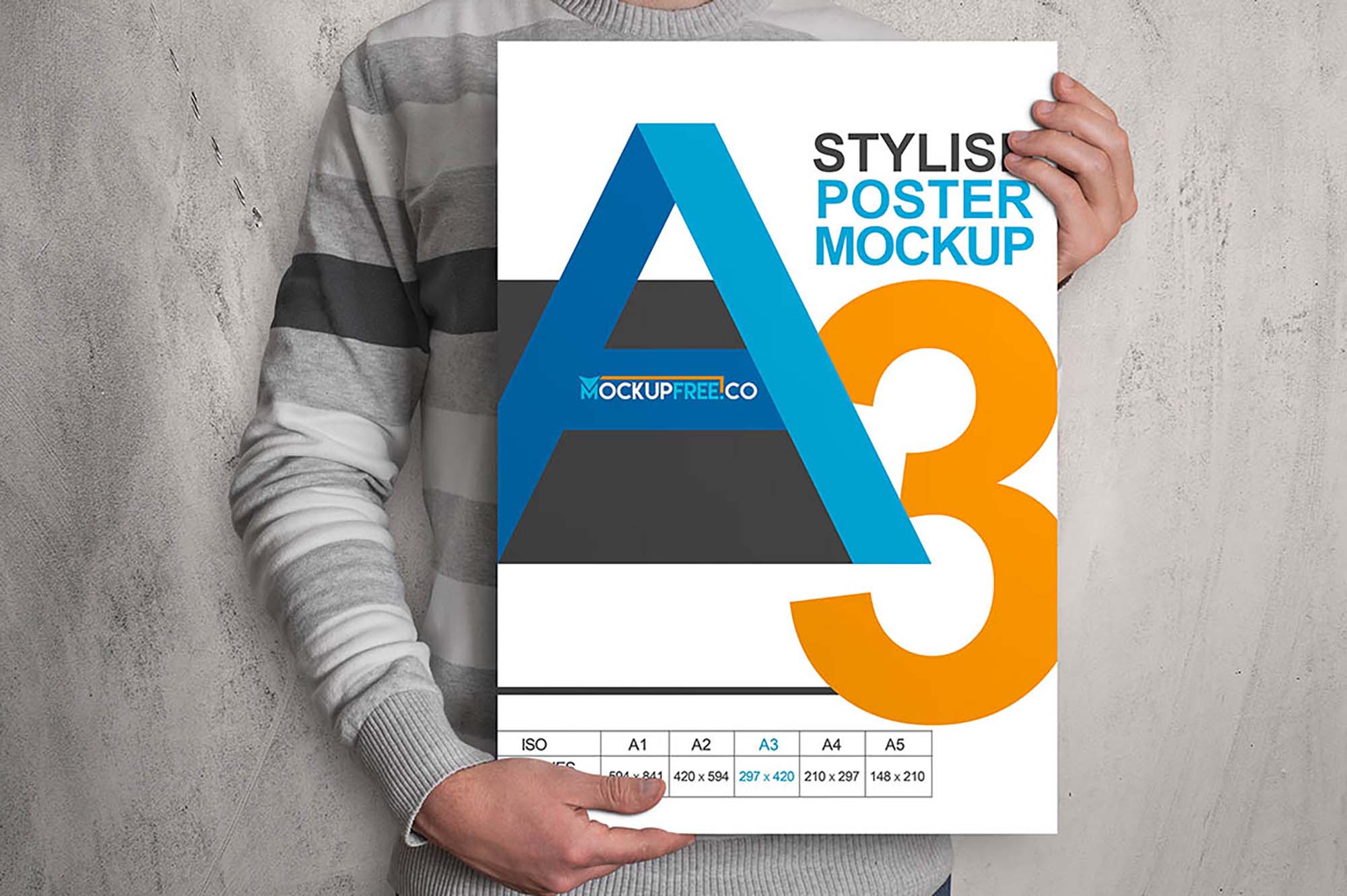 Poster A3 in Hands Mockup