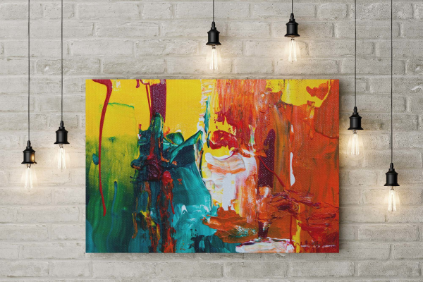 Art Painting on a Wall Mockup