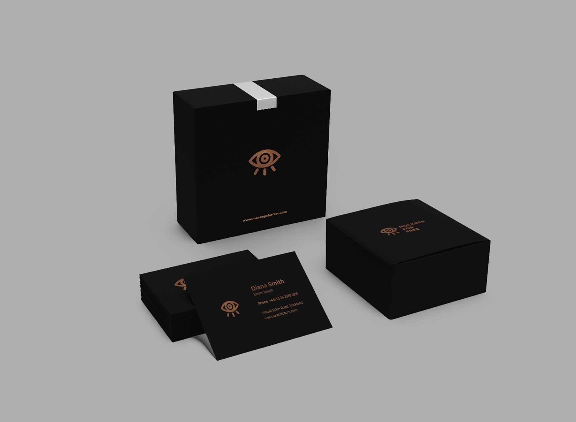Download Corporate Black Boxes PSD Mockup (Free) by Rebecca Diack
