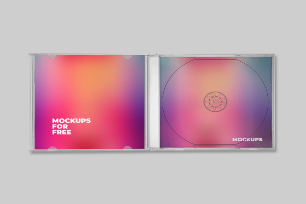 Colored Plastic CD Mockup