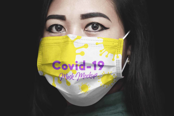 COVID Medical Face Mask Mockup
