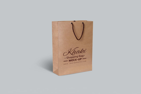 Khaki Shopping Bag Mockup