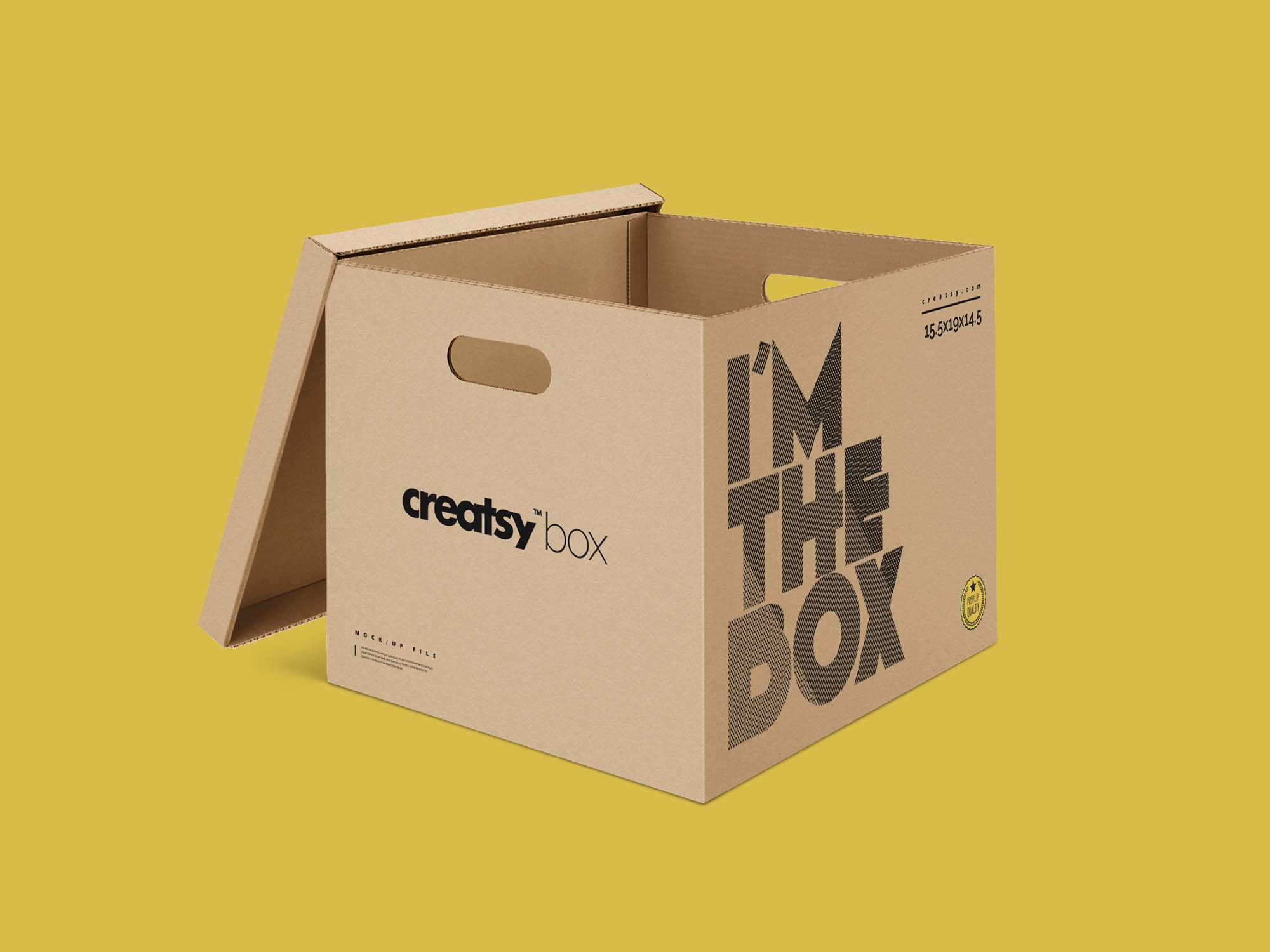 Download Moving Box PSD Mockup (Free) by Creatsy