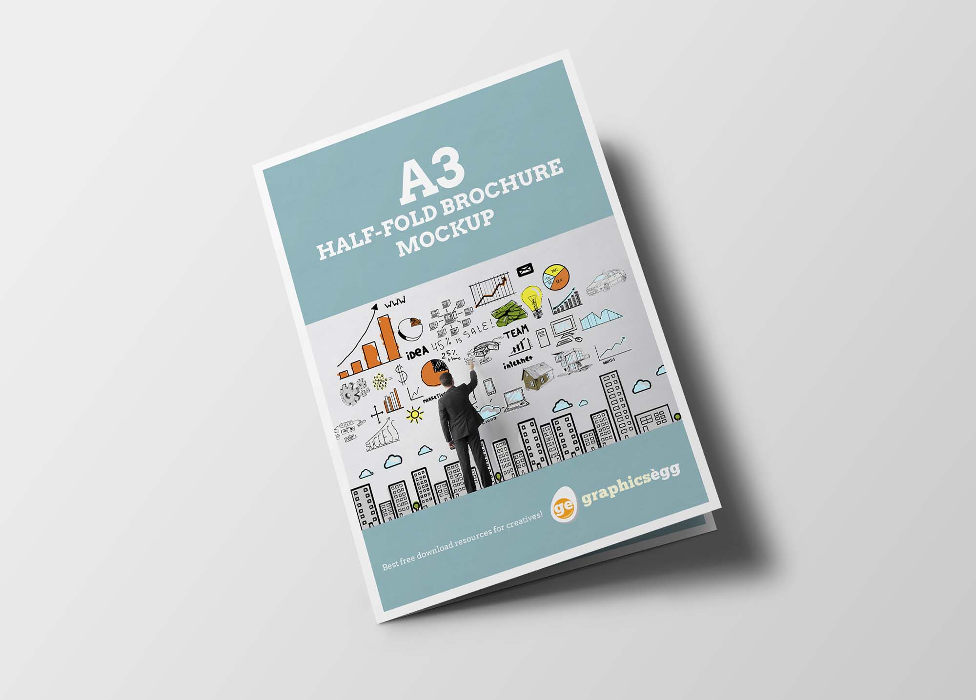 A3 Half-Fold Brochure Mockup