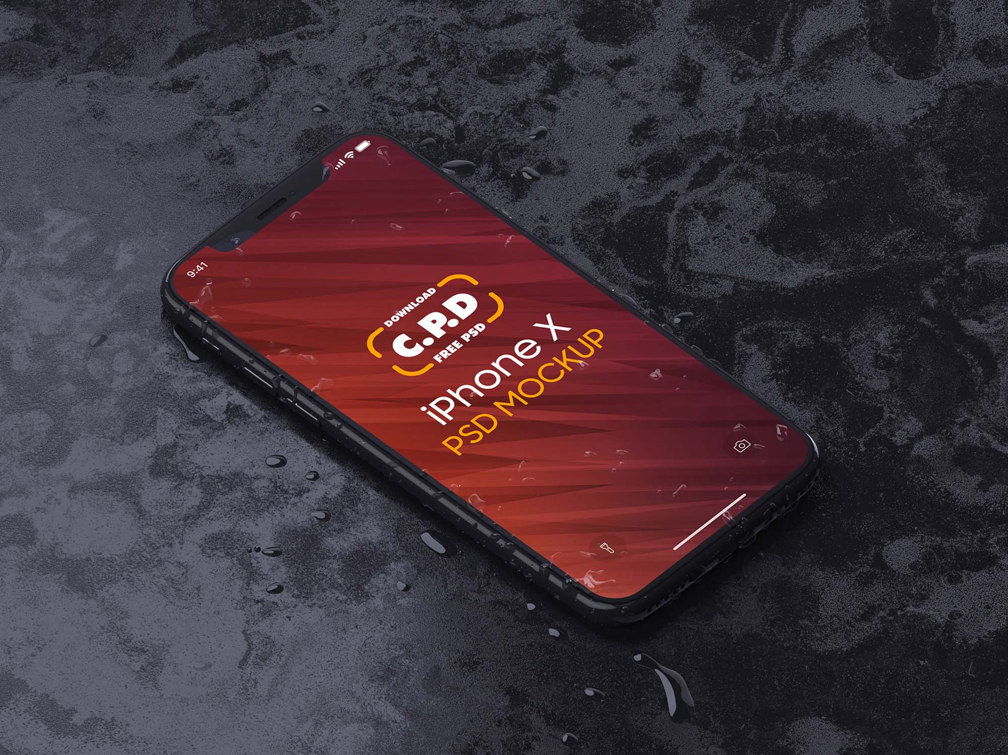 Download Black iPhone X PSD Mockup (Free) by Pixeden