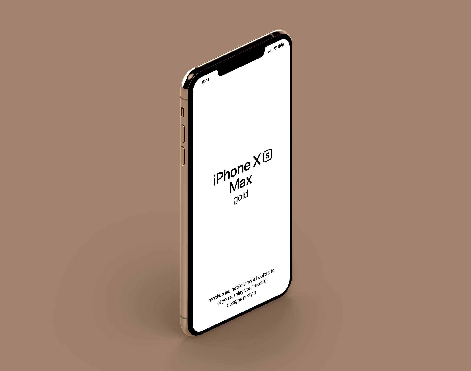 Download New iPhone XS Max PSD Mockup (Free) by Pixeden