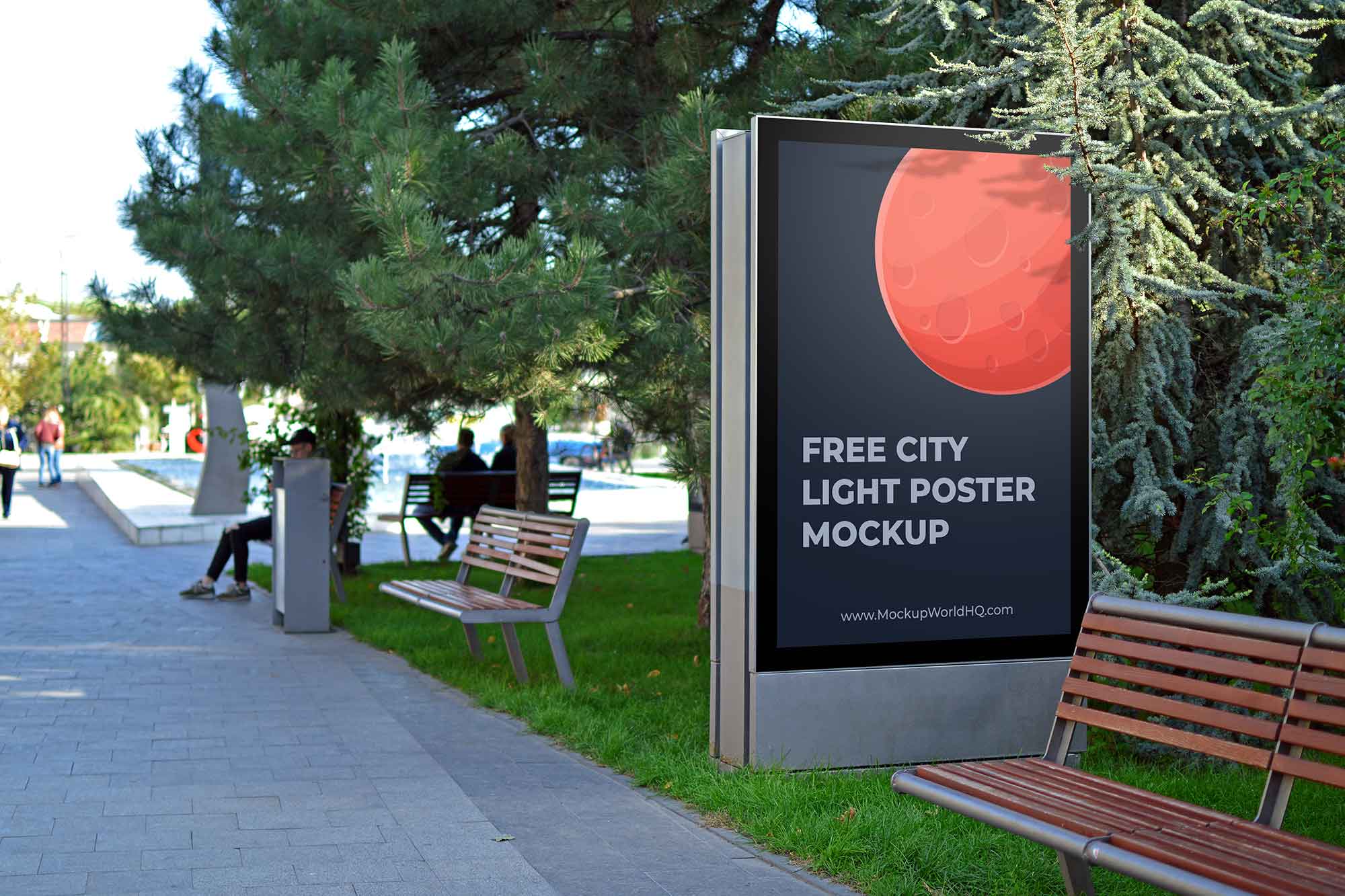City Light Vertical Poster Mockup