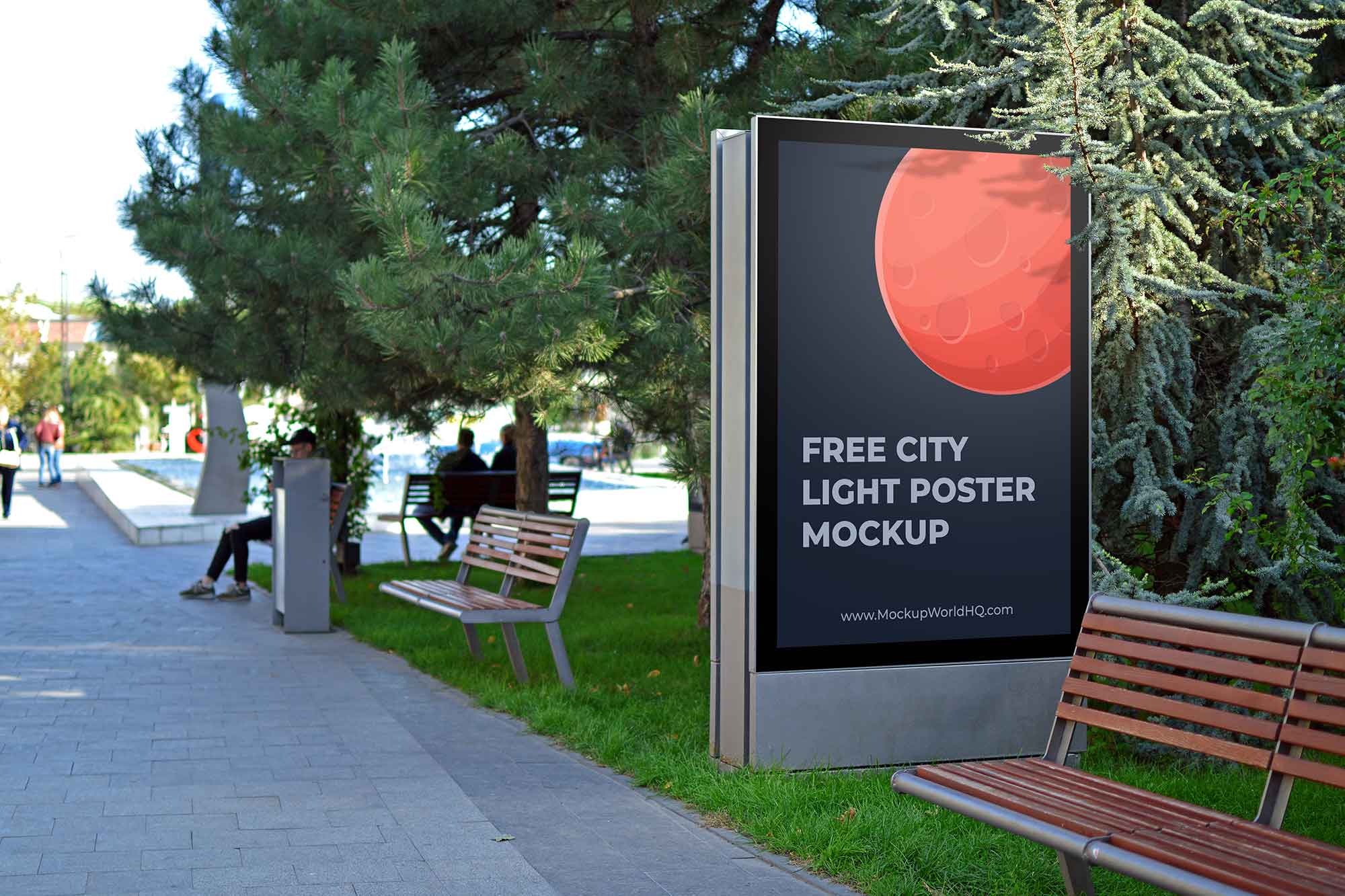 Download City Light Vertical Poster PSD Mockup (Free) by Mockup ... PSD Mockup Templates