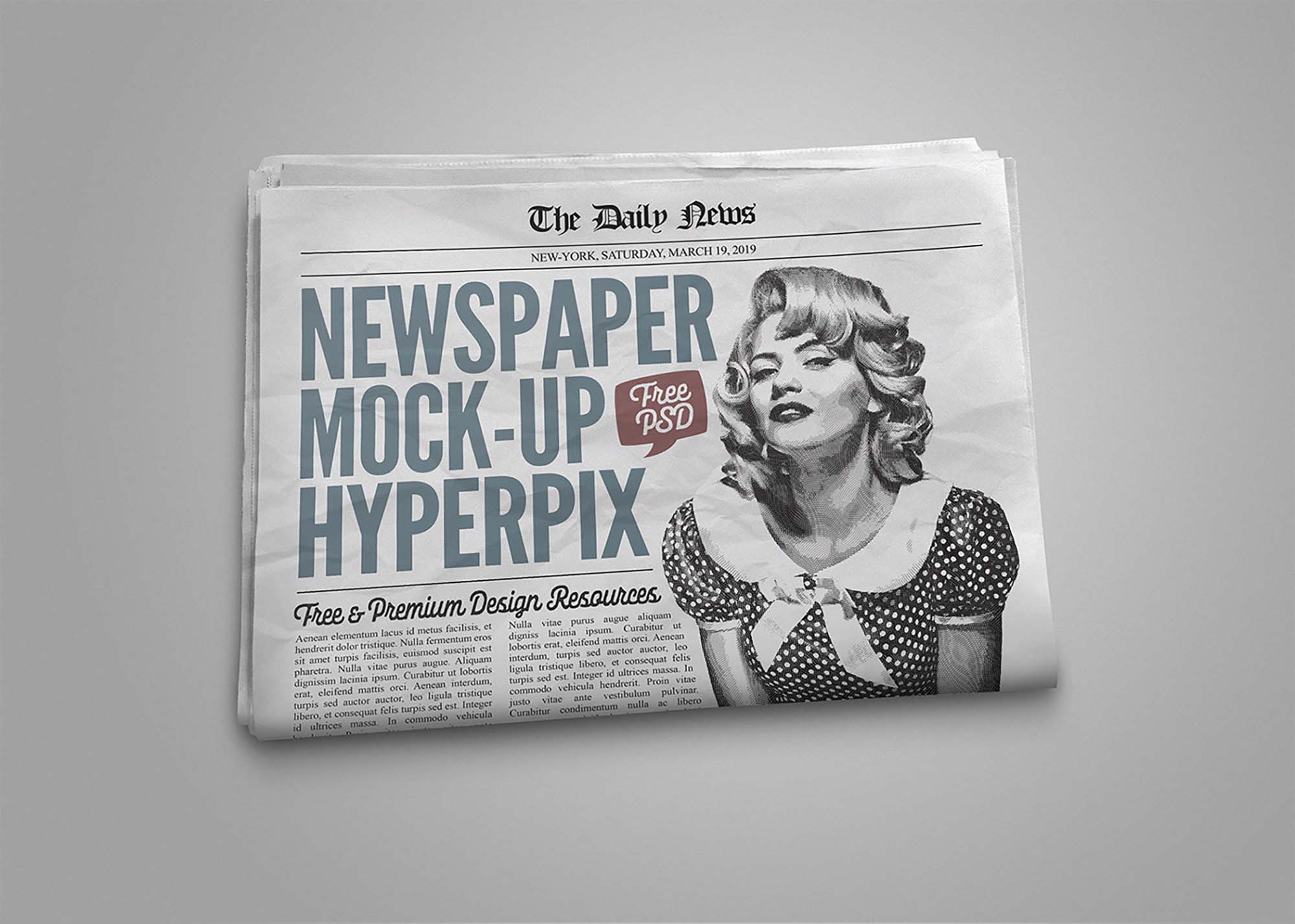 Download Newspaper PSD Mockup (Free) by Mockups Design