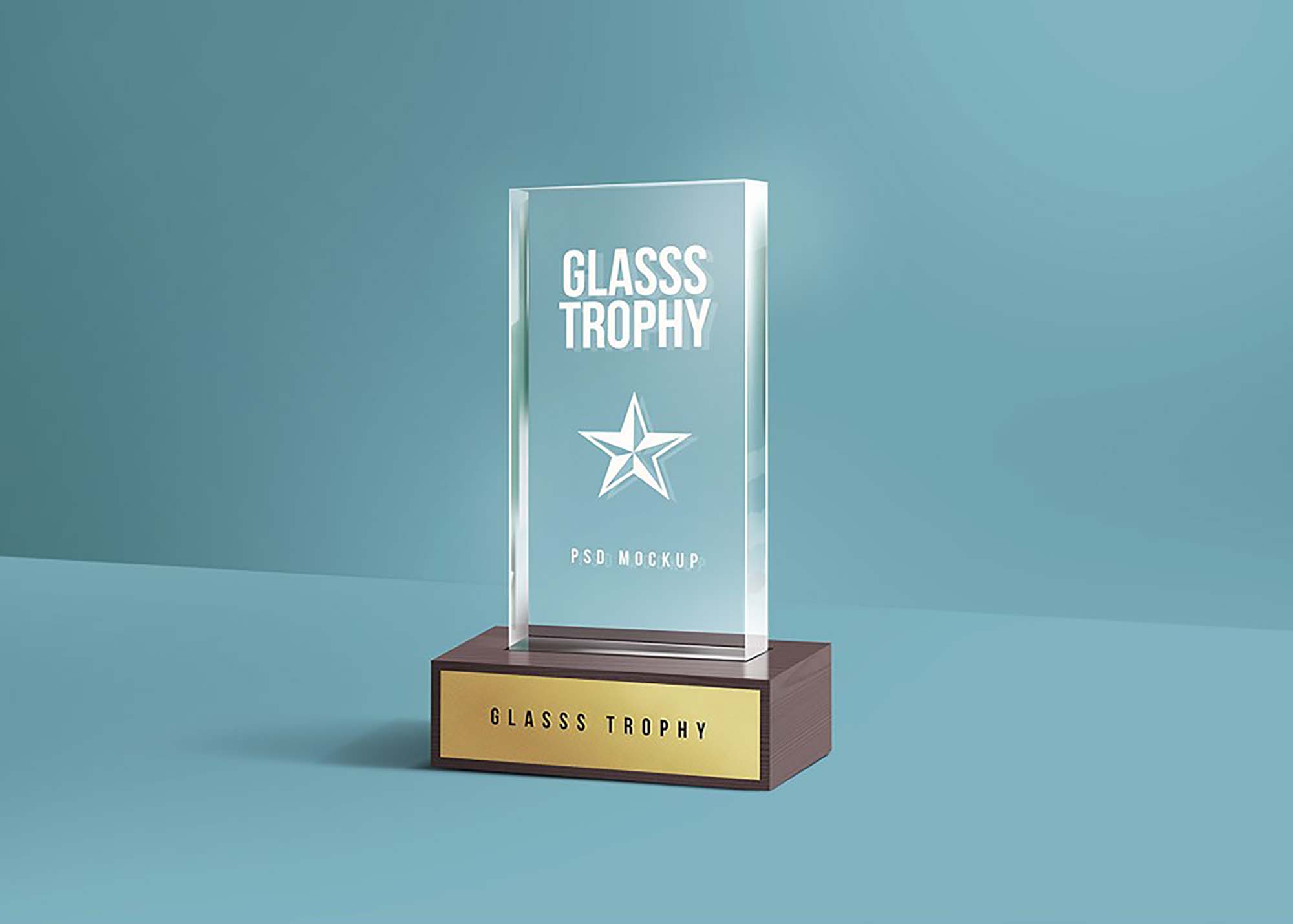Glass Trophy Gift Mockup