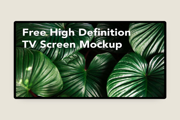 High Definition TV Screen Mockup