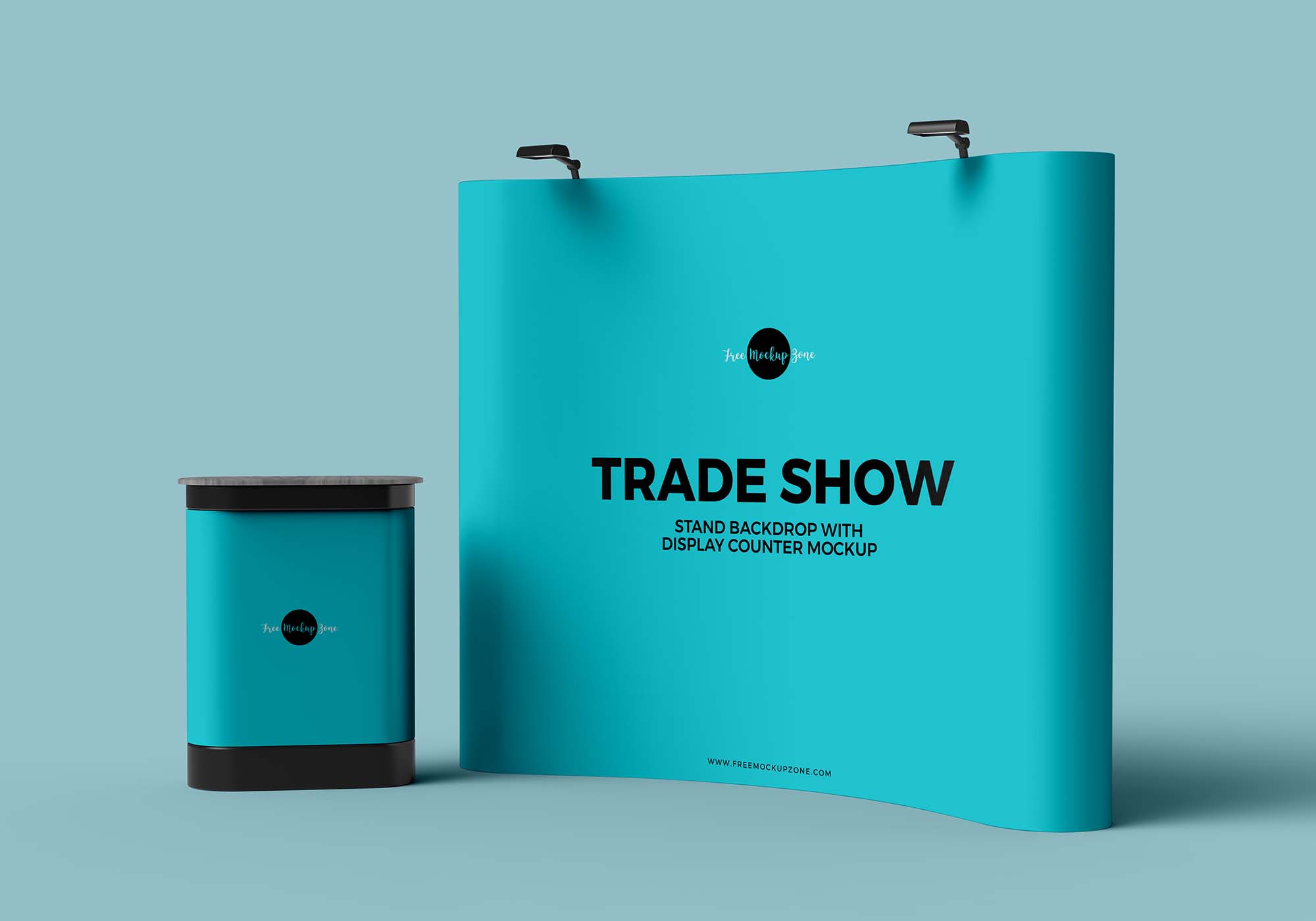 Download Trade Show Stand PSD Mockup (Free) by Angga Kuntara