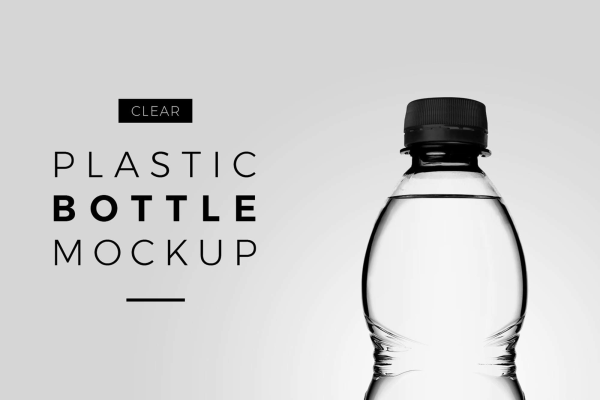 Pure Plastic Bottle Mockup