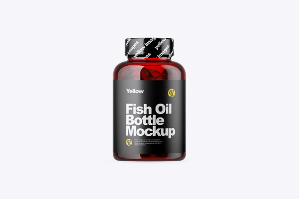 Classical Fish Oil Bottle Mockup