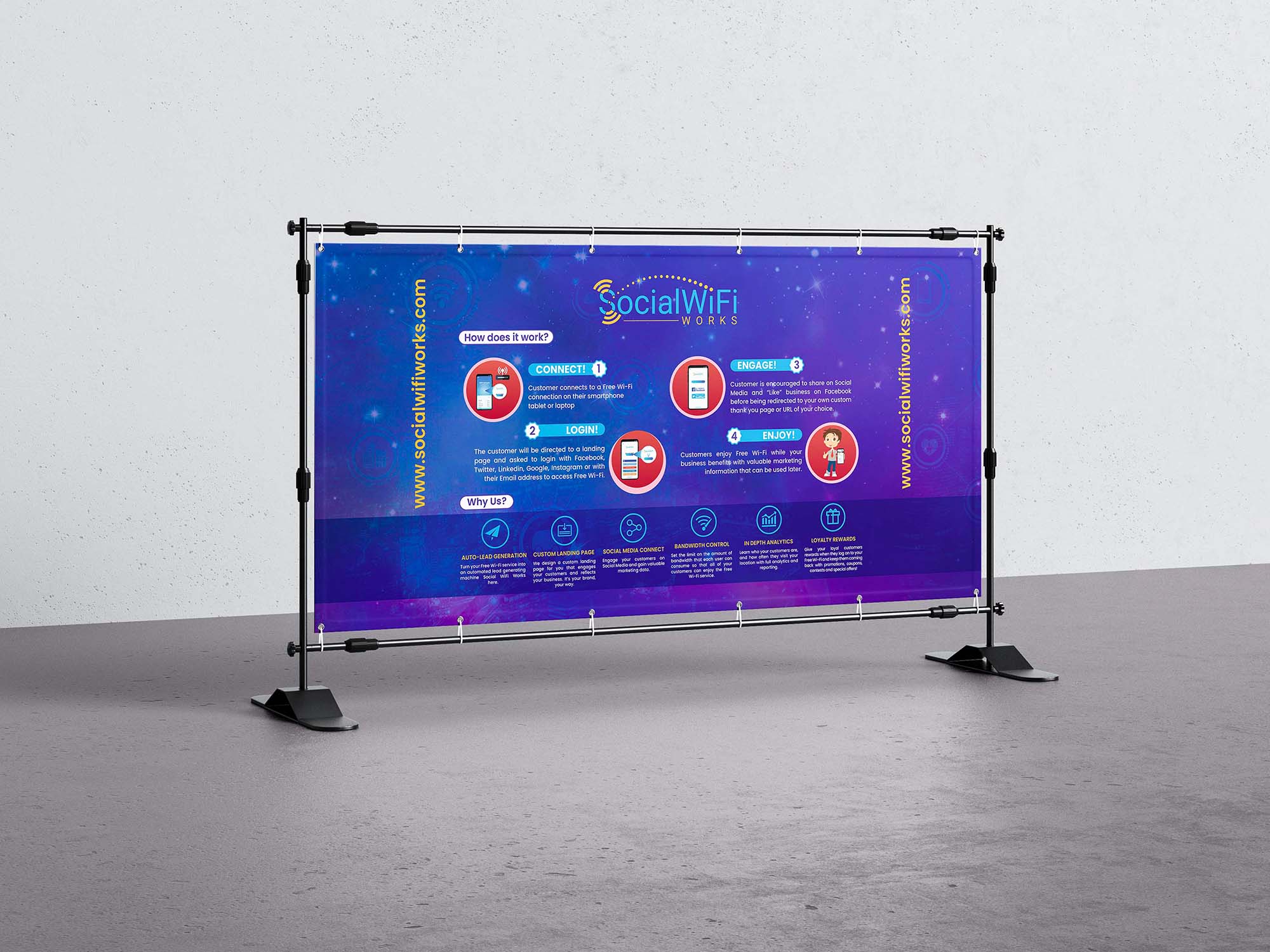 Download Big Stand Banner PSD Mockup (Free) by Pixeden