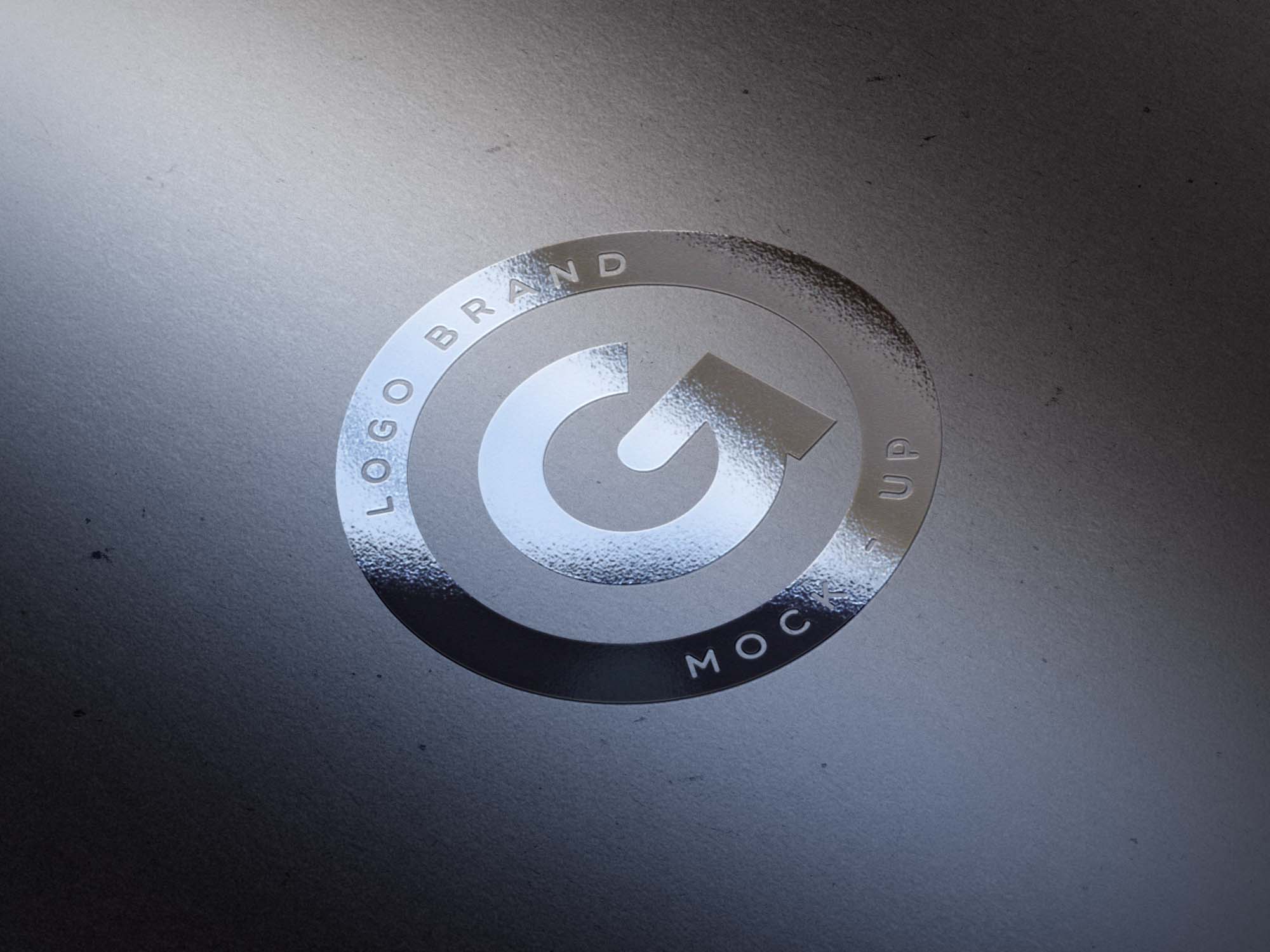 Stylish Silver Foil Logo Mockup