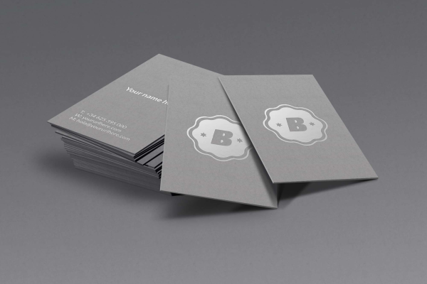 Simple Vertical Business Cards Mockup