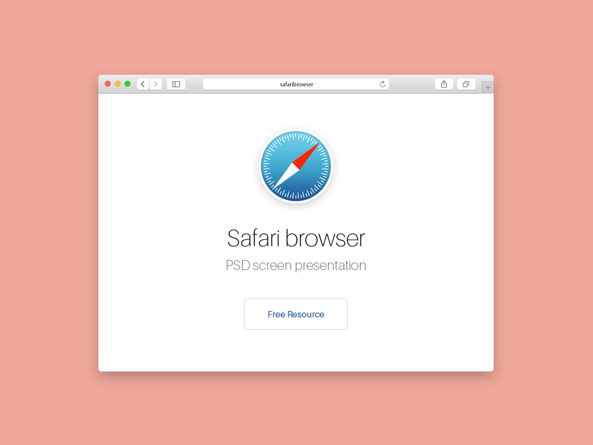 Typical Safari Web Browser Mockup